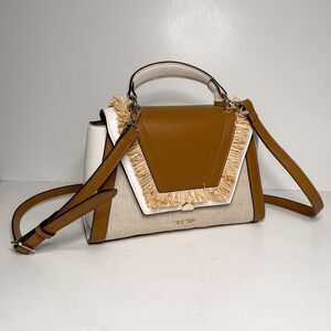 Nine West Natural Ridgewood Crossbody Flap Bag
